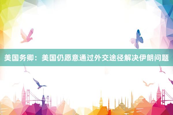 美国务卿：美国仍愿意通过外交途径解决伊朗问题