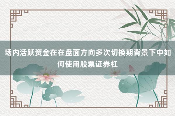 场内活跃资金在在盘面方向多次切换期背景下中如何使用股票证券杠